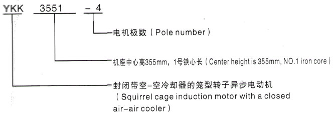 YKK系列(H355-1000)高压张家川三相异步电机西安泰富西玛电机型号说明